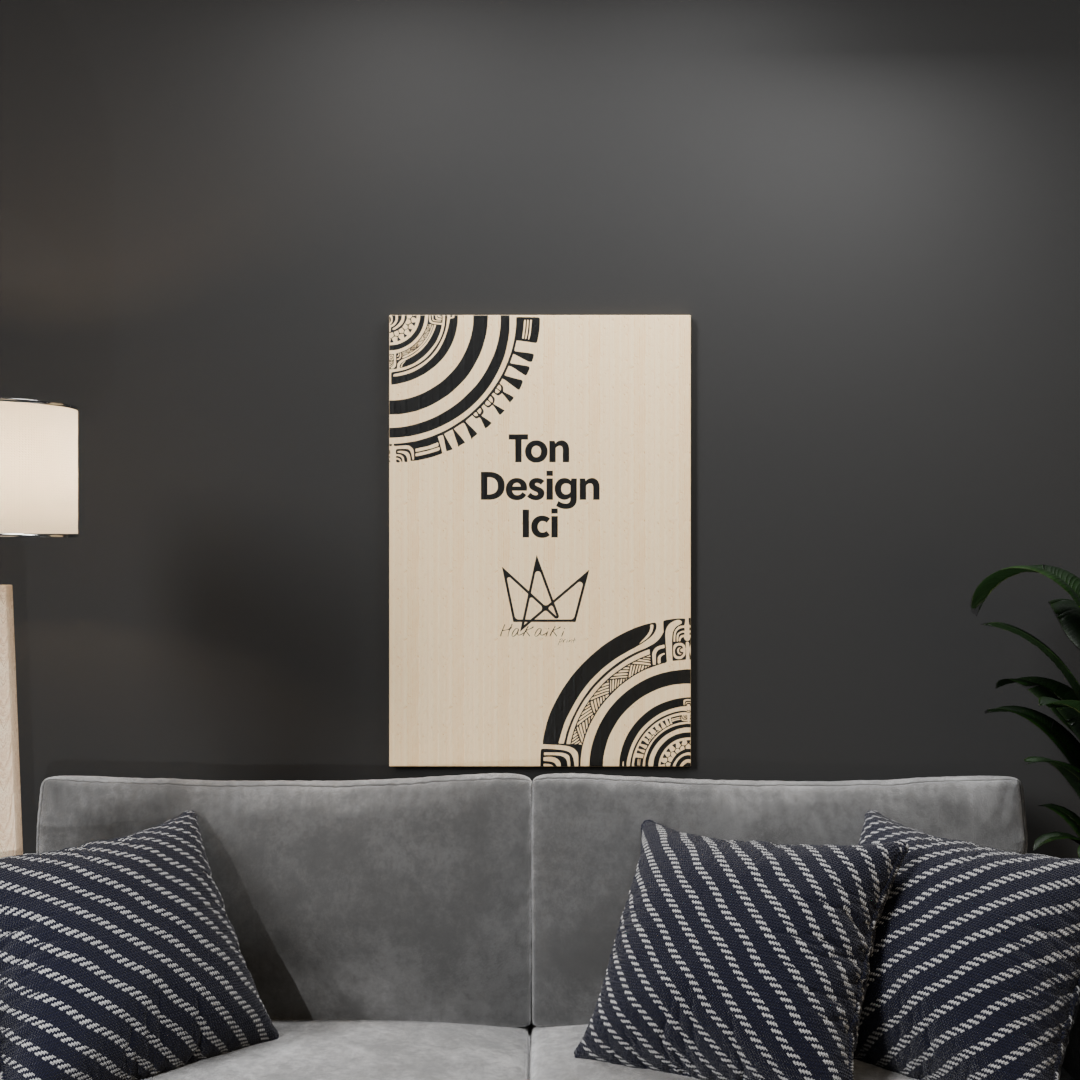 Impression sur bois simple