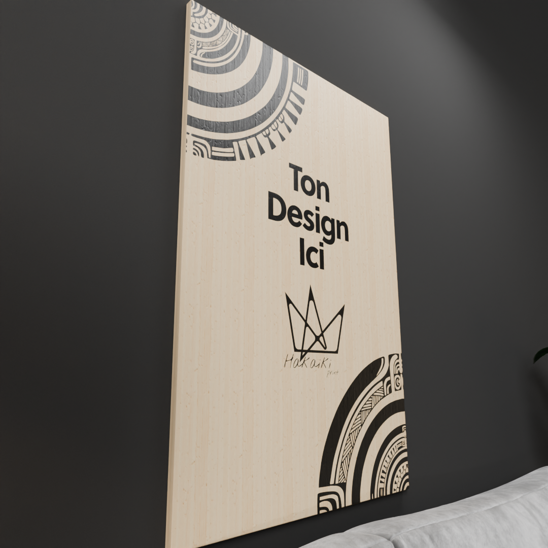 Impression sur bois simple