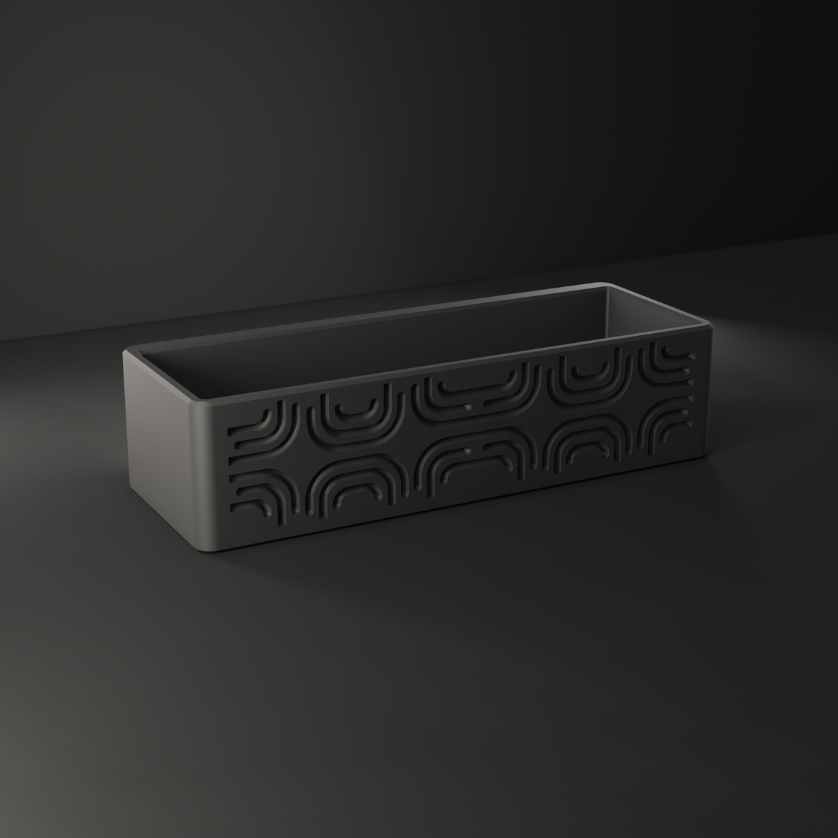 Bac long iki 15 × 6 × 4 cm, frise marquisienne en relief