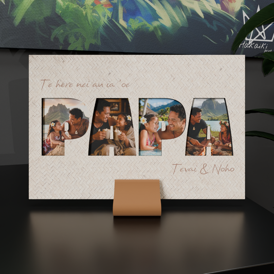 Cadre plexi personnalisé papa avec photo — Hakaiki Print Tahiti